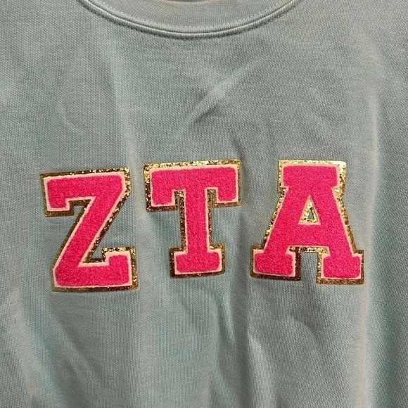 Zeta Tau Alpha Embroidered Greek Lettered Crewneck - Picture 3 of 4